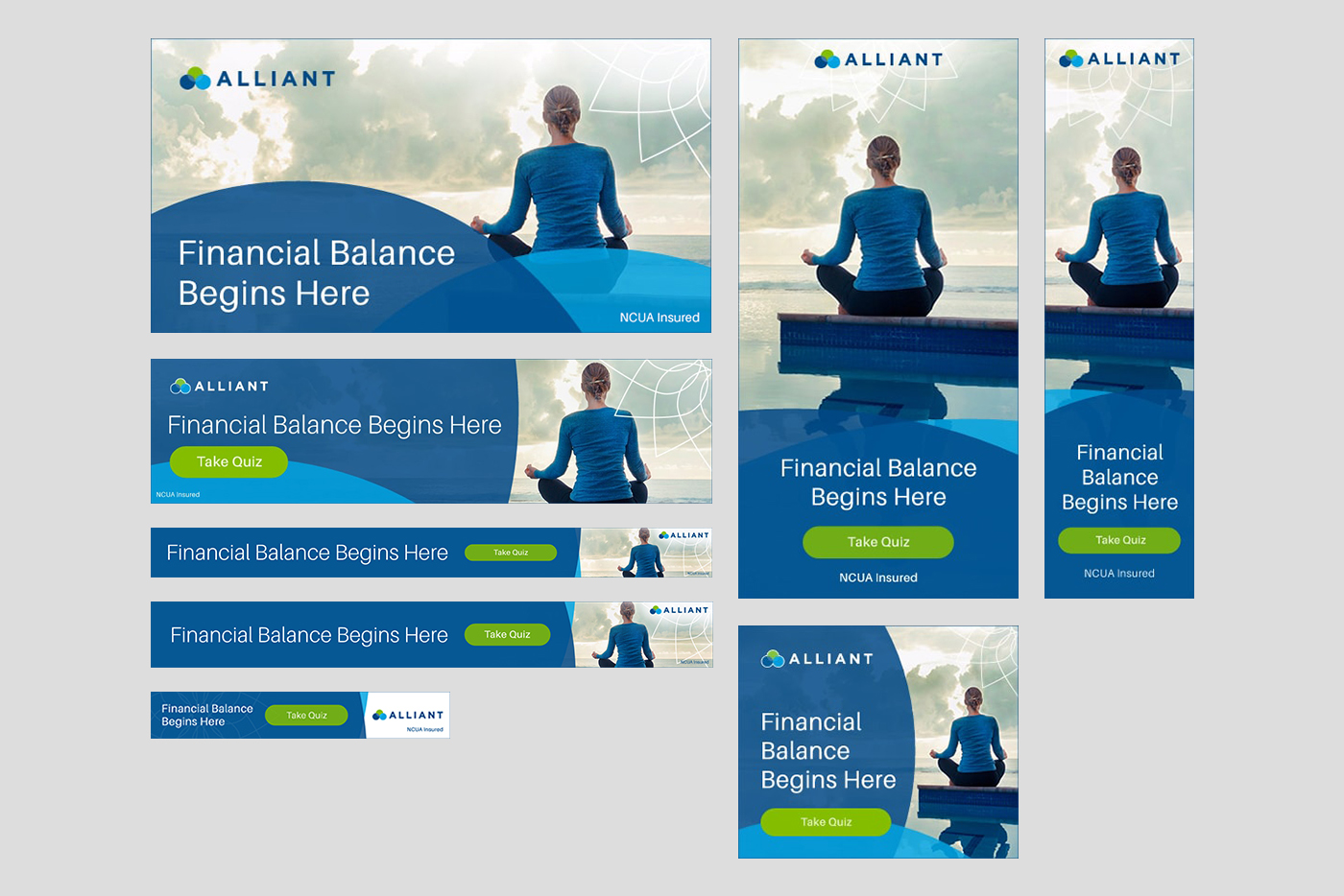 Mockup of several digital banners