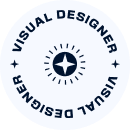 Spinning circle wiht visual designer wrap along the curved edges