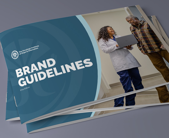 TOI Brand Guidelines booklet mockup