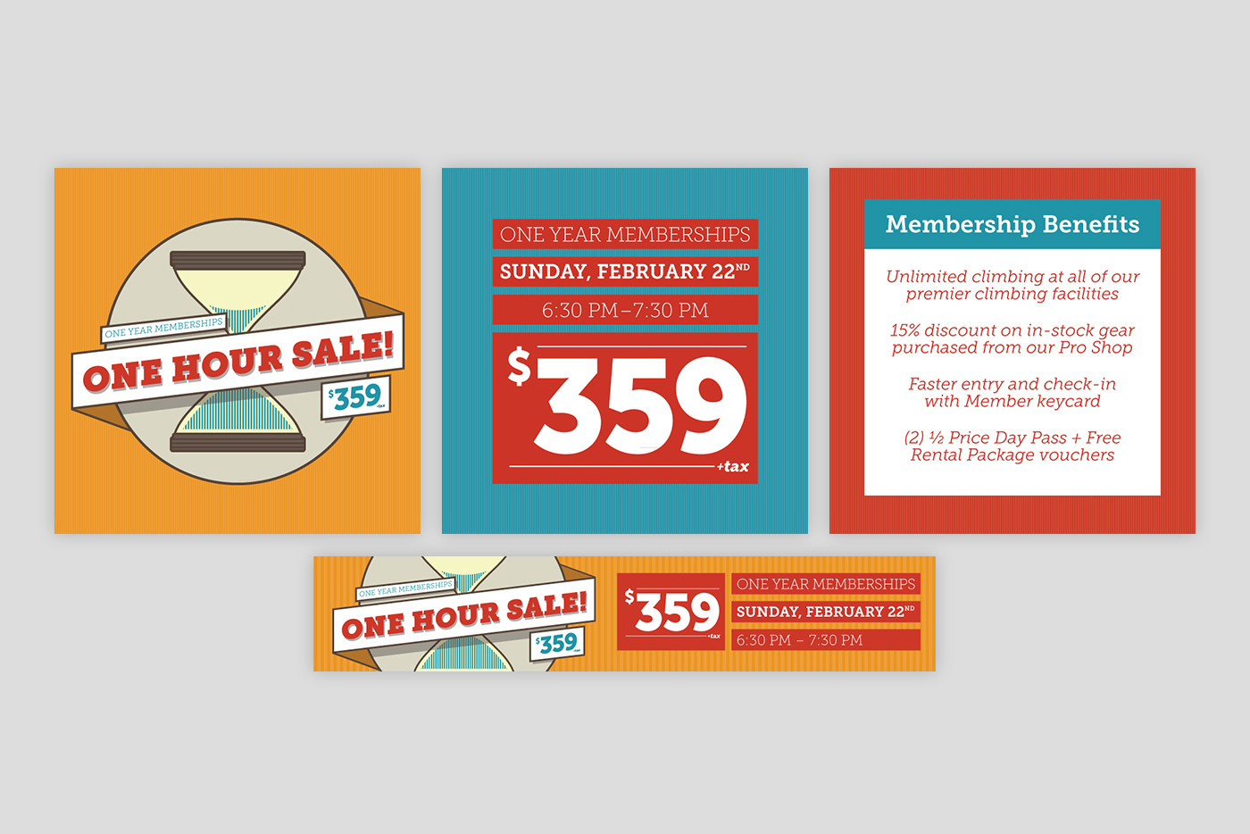 One Hour Sale social graphics and digital banner